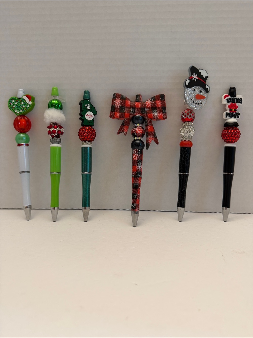 Holiday Decorative Beaded Pens Your Choice